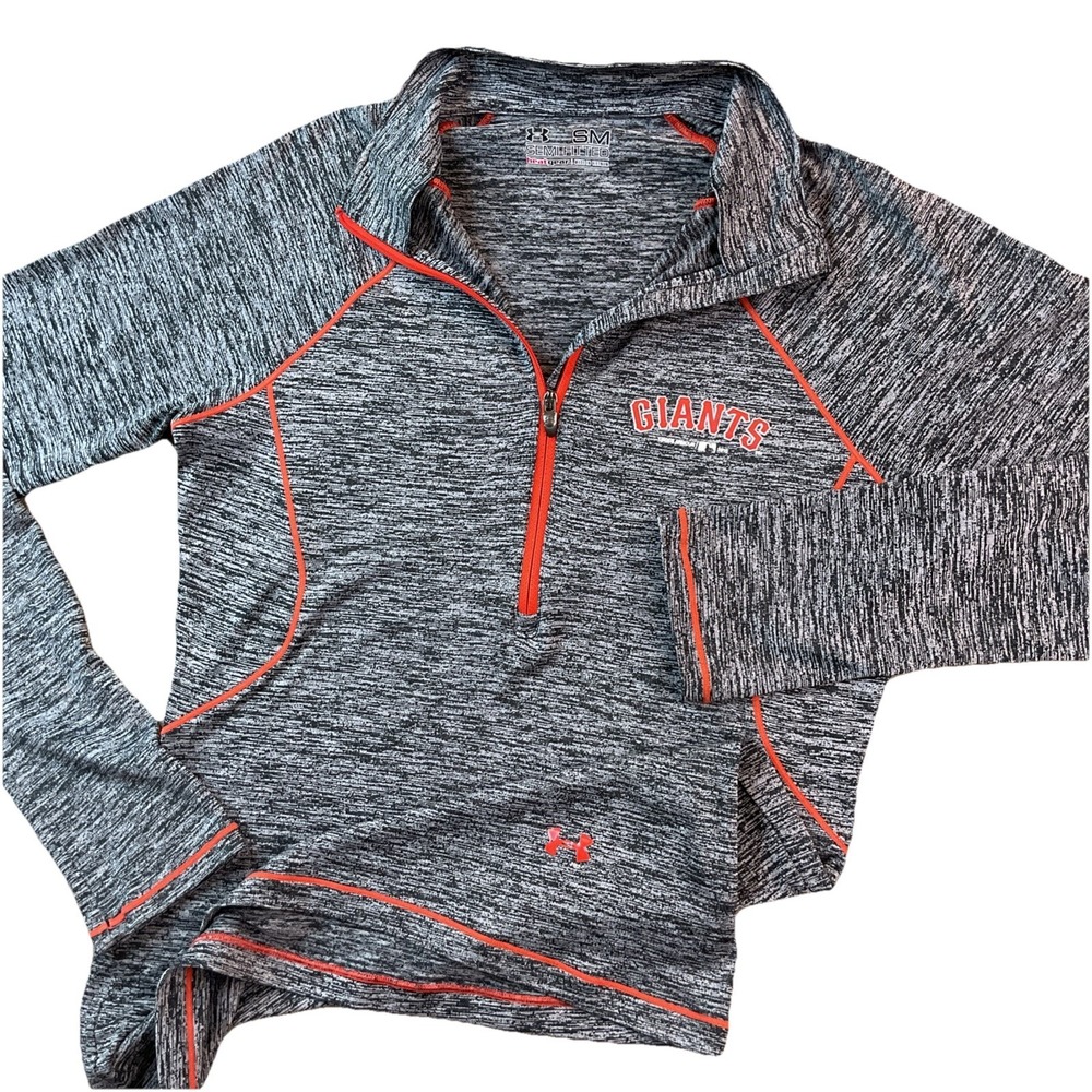 Under Armour Womens S San Francisco Giants Quarter Zip Pullover Sweatshirt UA